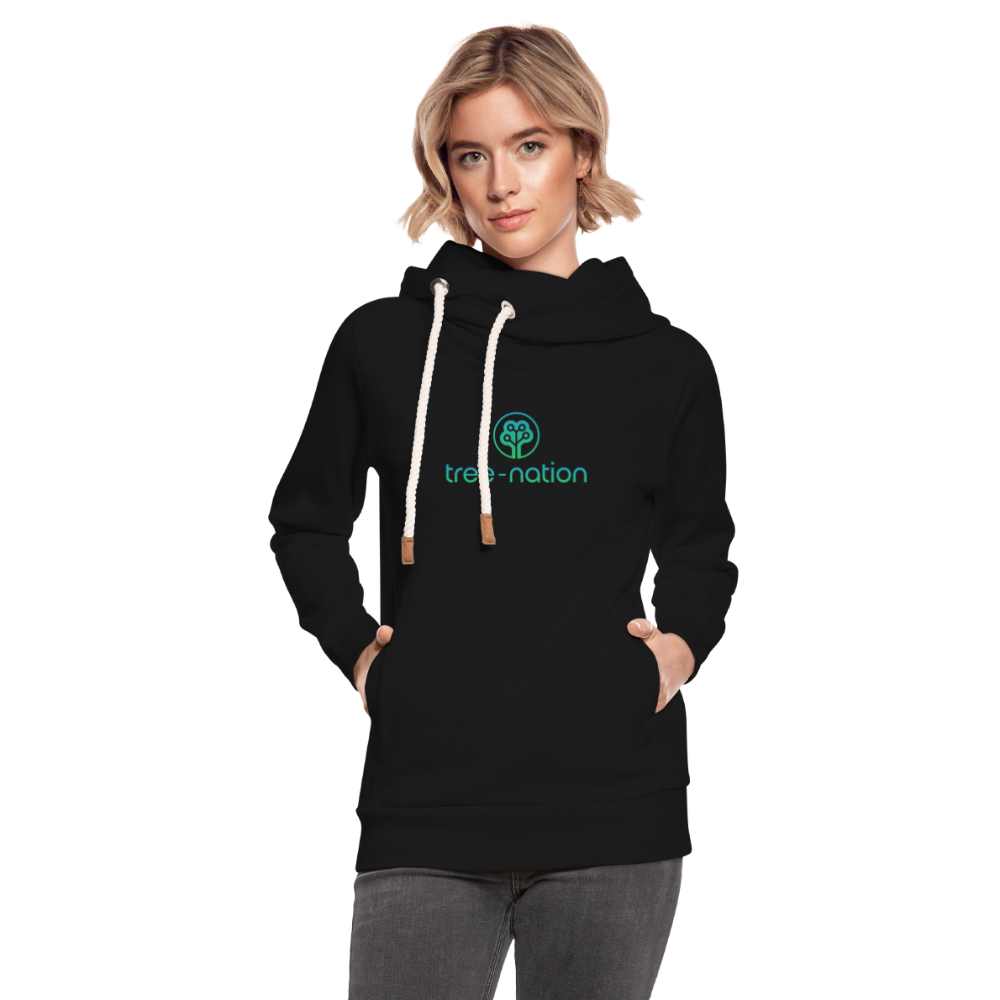 Shawl Collar Hoodie - black