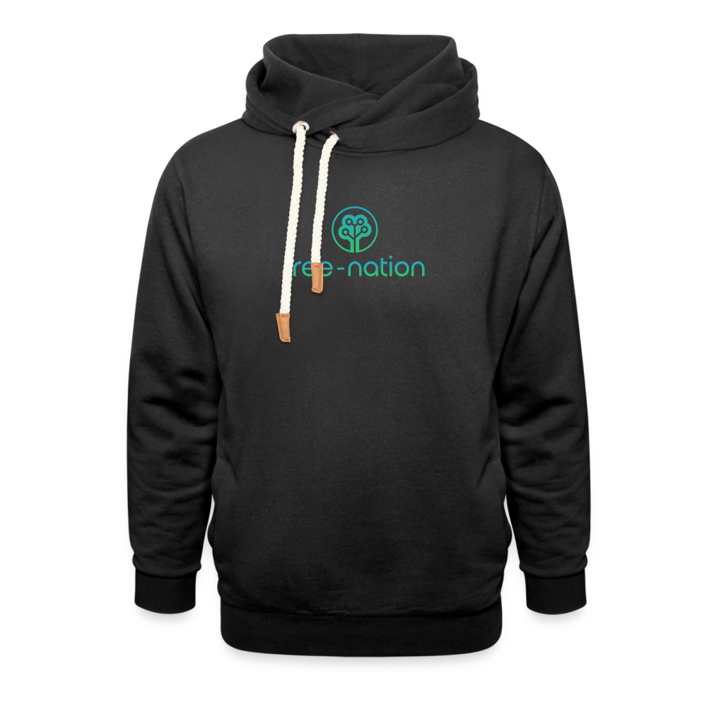 Shawl Collar Hoodie - black